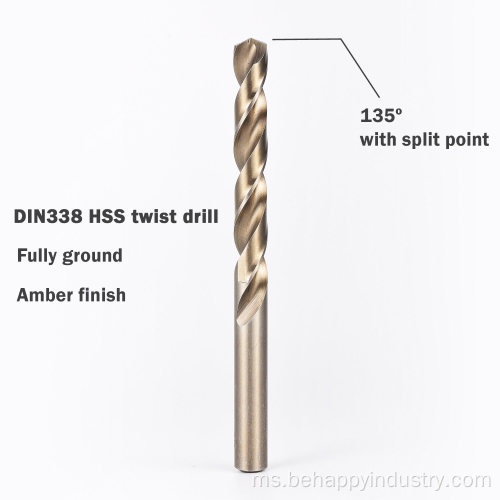 Twist Drill Bits Shank Alloy dan Lembut